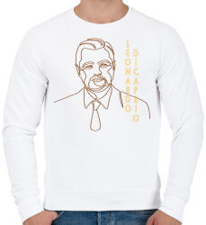 printfashion Leonardo DiCaprio - Vonalas - Férfi pulóver - Fehér (7295134)
