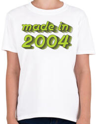 printfashion made-in-2004-green-grey - Gyerek póló - Fehér (489247)