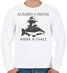 printfashion Az élmény a fontos! - Férfi pulóver - Fehér (4775143)