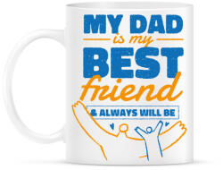 printfashion Apa a legjobb barát - Bögre - Fehér (4630435)