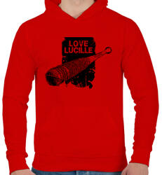 printfashion Love Lucille - Férfi kapucnis pulóver - Piros (379690)