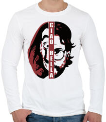 printfashion A Nagy Pénzrablás - Money Heist - La Casa de Papel - Férfi hosszú ujjú póló - Fehér (5768513)