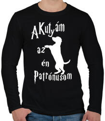printfashion A Kutyám az én Patrónusom - Férfi hosszú ujjú póló - Fekete (16485019)