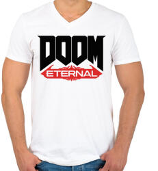 printfashion doom2 - Férfi V-nyakú póló - Fehér (2413740)