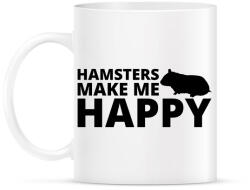 printfashion Hamsters make me happy - Bögre - Fehér (13441394)