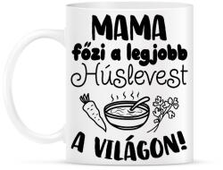 printfashion Mama főzi a legjobb húslevest a világon! - Bögre - Fehér (16571719)
