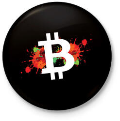 printfashion BITCOIN 4EVER 30 - Kitűző, hűtőmágnes - Fekete (6107962)
