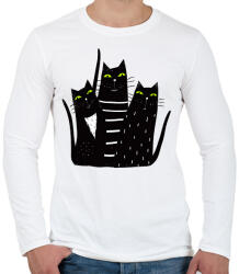 printfashion Cicák - Férfi hosszú ujjú póló - Fehér (13944312)