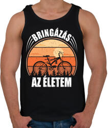 printfashion Bringázás az életem - Férfi atléta - Fekete (8517131)