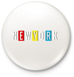 printfashion New York - Kitűző, hűtőmágnes - Fehér (11381830)