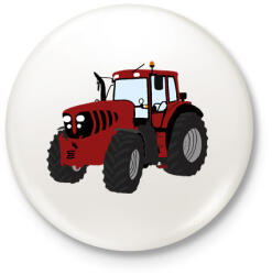printfashion Red traktor - Kitűző, hűtőmágnes - Fehér (3474210)