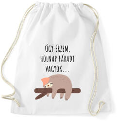 printfashion Úgy érzem, holnap fáradt vagyok - Sportzsák, Tornazsák - Fehér (3657834)