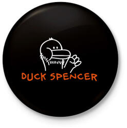 printfashion Duck (Bud) Spencer - Kitűző, hűtőmágnes - Fekete (7579029)