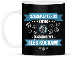 printfashion Sosem lehet elég kockám - Bögre - Fekete (2680703)
