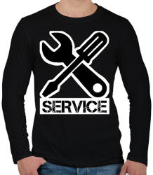 printfashion Service - Férfi hosszú ujjú póló - Fekete (7038551)