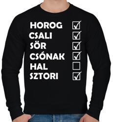 printfashion Csak hal nincs - Férfi pulóver - Fekete (2455007)