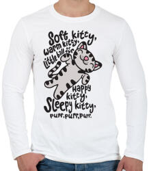 printfashion Agymenők Soft Kitty - Férfi hosszú ujjú póló - Fehér (823782)