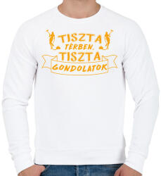 printfashion Tiszta térben tiszta gondolatok - Férfi pulóver - Fehér (9283229)