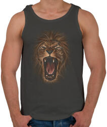 printfashion Oroszlán - Férfi atléta - Sötétszürke (409159)