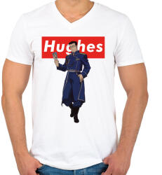 printfashion Hughes - Férfi V-nyakú póló - Fehér (5416208)