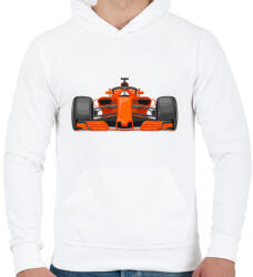 printfashion F1 autó - Férfi kapucnis pulóver - Fehér (13969373)