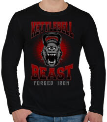 printfashion Kettlebell szörny - Férfi hosszú ujjú póló - Fekete (208411)