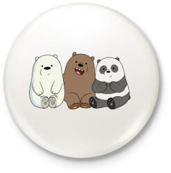 printfashion Friend Bears - Kitűző, hűtőmágnes - Fehér (3079090)