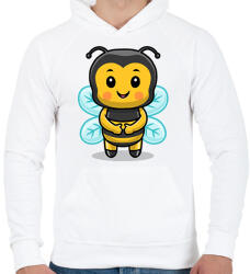 printfashion Méhecske 3 - Férfi kapucnis pulóver - Fehér (7586299)