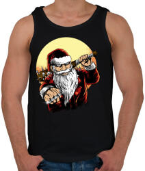 printfashion Rossz télapó - Férfi atléta - Fekete (455456)