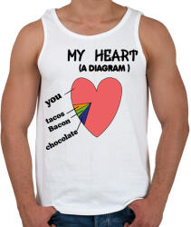 printfashion Heart diagram - Férfi atléta - Fehér (2187594)