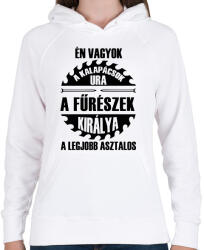 printfashion Asztalosok királya - Női kapucnis pulóver - Fehér (1845923)