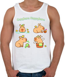 printfashion Capybara Happybara - Férfi atléta - Fehér (13600733)