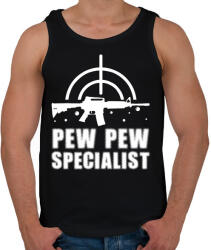 printfashion Pew pew speciaist - Férfi atléta - Fekete (15529406)