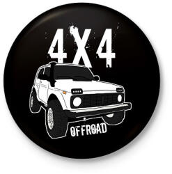 printfashion offroad - Kitűző, hűtőmágnes - Fekete (6047384)