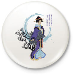 printfashion Gésa - Haiku - Kitűző, hűtőmágnes - Fehér (7633673)