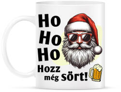 printfashion Hozz még sört - Hipszter Mikulás - Bögre - Fehér (15177120)