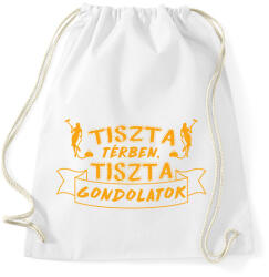 printfashion Tiszta térben tiszta gondolatok - Sportzsák, Tornazsák - Fehér (9283852)