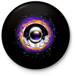 printfashion Fekete lyuk - Kitűző, hűtőmágnes - Fekete (3632431)