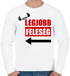 printfashion Legjobb feleség - Férfi pulóver - Fehér (5246220)