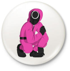 printfashion Squid Game Soldier - Kitűző, hűtőmágnes - Fehér (5487400)