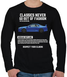 printfashion Nissan Skyline - Férfi hosszú ujjú póló - Fekete (14790258)