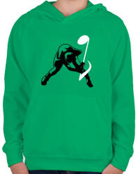 printfashion Zúzás - Gyerek kapucnis pulóver - Zöld (308900)