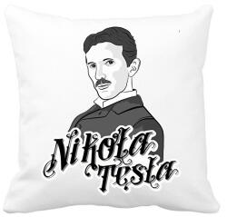 printfashion Nikola Tesla - Párnahuzat, Díszpárnahuzat - Fehér (7333545)