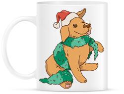 printfashion Karácsonyi kutya - Bögre - Fehér (15214154)