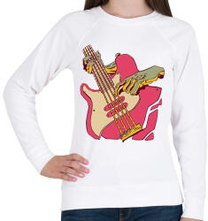 printfashion Basszusgitár - Női pulóver - Fehér (15679292)