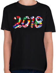 printfashion Foci VB 2018 - Gyerek póló - Fekete (915210)