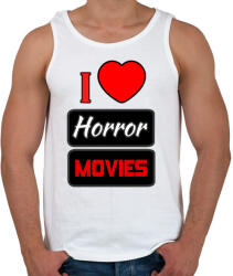 printfashion I love Horror Movies - Férfi atléta - Fehér (3397253)