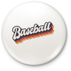 printfashion Baseball - Kitűző, hűtőmágnes - Fehér (4752432)