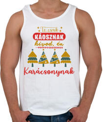 printfashion Te csak káosznak hívod, én karácsoűnynak - Férfi atléta - Fehér (10947511)