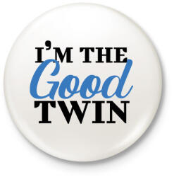 printfashion I'm the good twin - Kitűző, hűtőmágnes - Fehér (7014694)